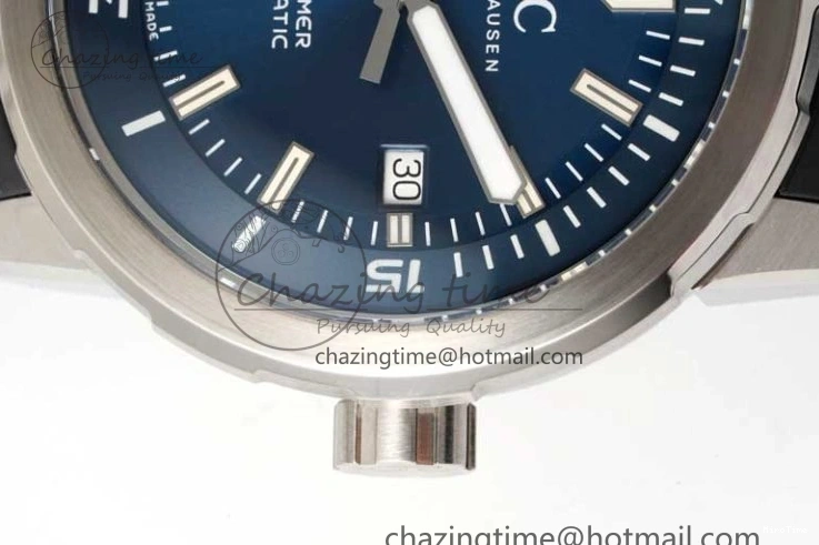 MIROTIME 0805 Aquatimer SS IW3290 RSF 1:1 Best Edition Blue Dial on Black Rubber Strap A Fashionable 7074